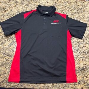 CornerStone Mens Ace Hardware Benjamin Moore Polo Shirt Black Red Pocket Large